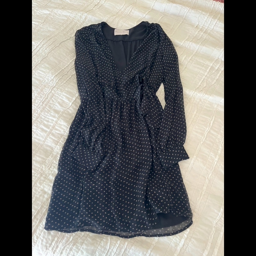 Charles Henry polka dot wrap dress